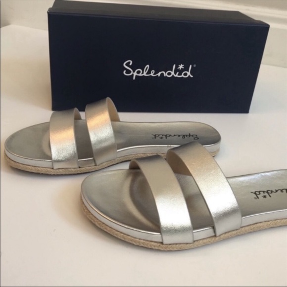 Splendid Brittani Slide Sandal In Metallic Silver - Picture 4 of 4